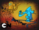 Mordecai y Rigby karatekas