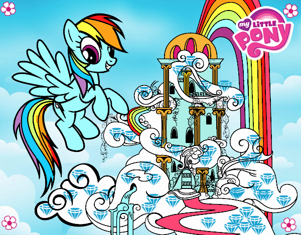 Rainbow Dash en su palacio