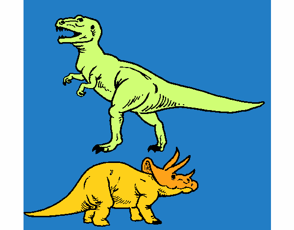 Triceratops y tiranosaurios rex