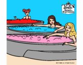 Barbie y sus amigas en el jacuzzi