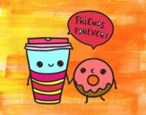 Dibujo Café y donut pintado por Ane1021