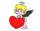 Cupido y un corazón