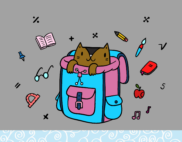 gato saliendo de una mochila