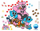 Gumball y amigos contentos