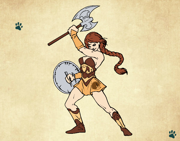 Dibujo Heroína vikinga pintado por betzabethN