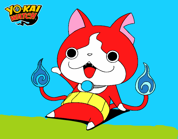 Jibanyan saludando