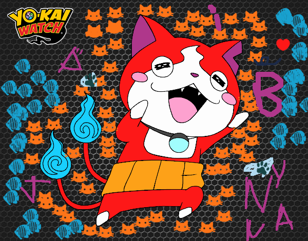 Jibanyan super feliz