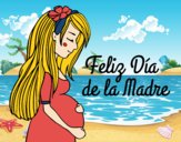 Mamá embarazada en el día de la madre