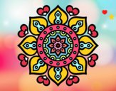 Dibujo Mandala corazones árabes pintado por AleMP