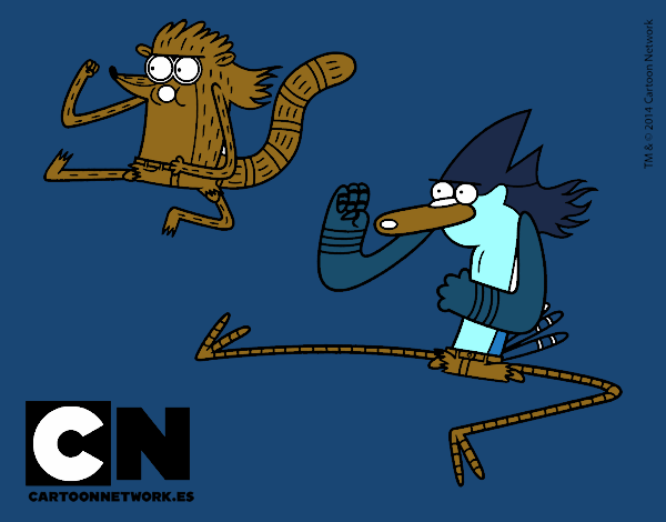 Mordecai y Rigby karatekas