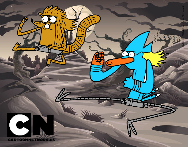 Mordecai y Rigby karatekas