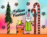 Dibujo Postal Felices Fiestas pintado por yorgelisan