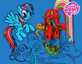 Rainbow Dash en su palacio