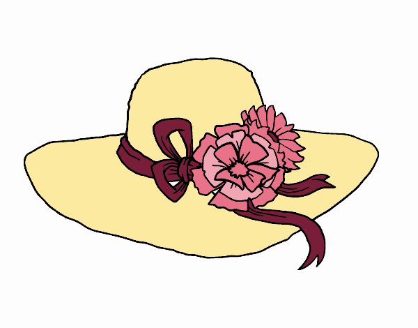 Dibujo Sombrero con flores pintado por betzabethN
