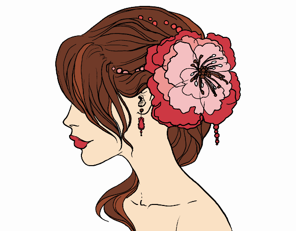 Dibujo Tocado  de novia con flor  pintado por betzabethN