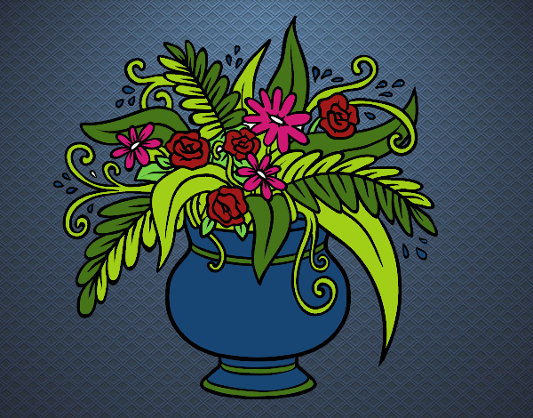 Dibujo Un jarrón con flores pintado por betzabethN