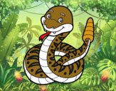 Una serpiente de cascabel