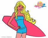 Barbie con tabla de surf