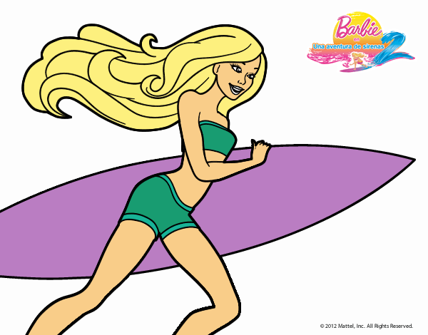 Barbie corre al agua