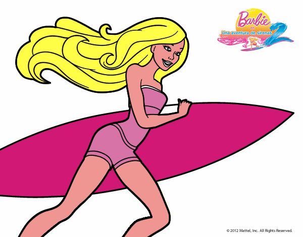 Barbie corre al agua