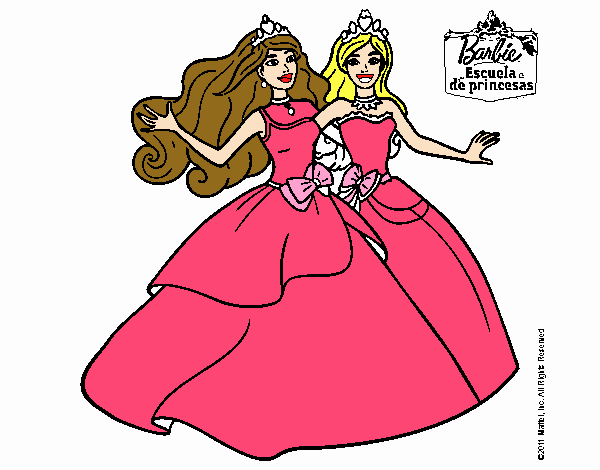 Barbie y su amiga súper felices