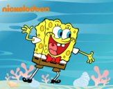 Bob Esponja saludando