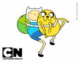 Finn y Jake abrazados