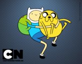 Finn y Jake abrazados