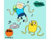 Finn y Jake escuchando música