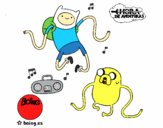 Finn y Jake escuchando música