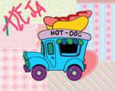 Food truck de perritos calientes