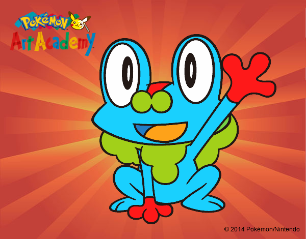 Froakie saludando