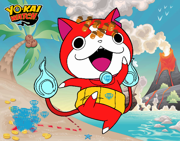 Jibanyan saltando