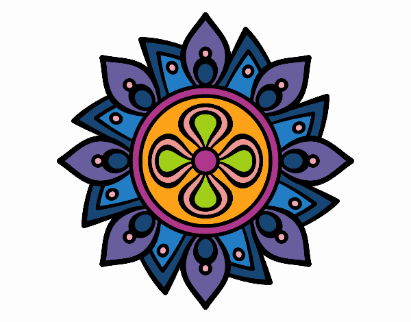 Mandala flor sencilla