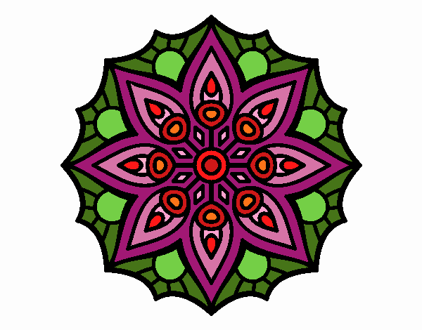 Mandala simetría sencilla