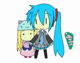 Miku y Kasane Chibi