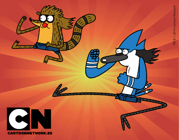 Mordecai y Rigby karatekas