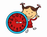 Niña con reloj