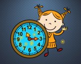 Niña con reloj