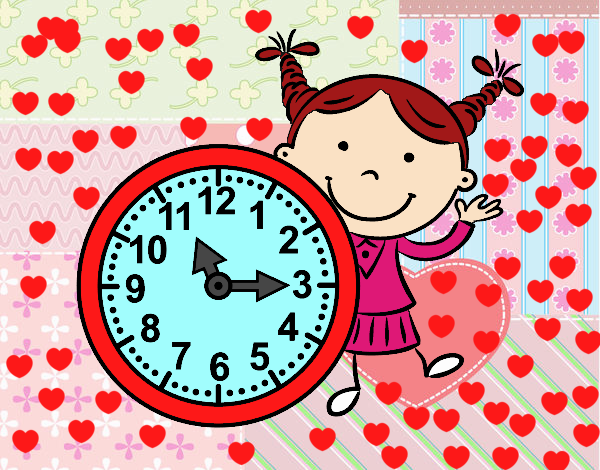 Niña con reloj