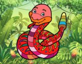 Una serpiente de cascabel