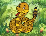 Una serpiente de cascabel