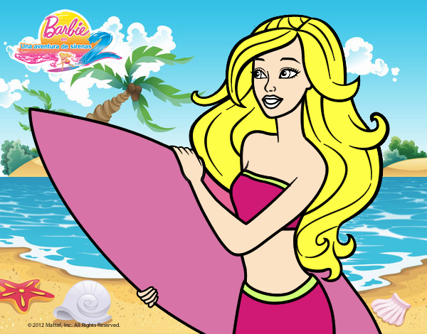 barbie en la playa