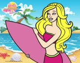 Barbie va a surfear