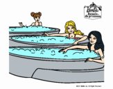 Barbie y sus amigas en el jacuzzi