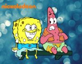 Bob Esponja y Patricio en bañador