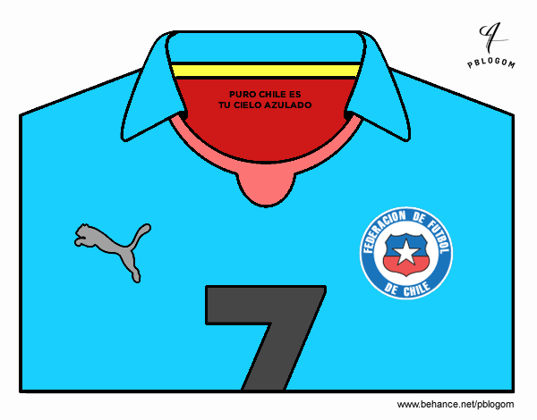 Camiseta del mundial de fútbol 2014 de Chile