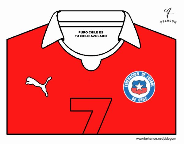 Camiseta del mundial de fútbol 2014 de Chile