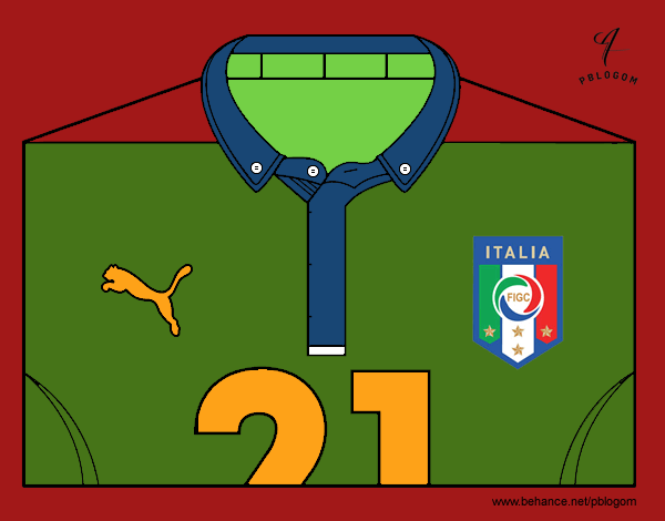 Camiseta del mundial de fútbol 2014 de Italia