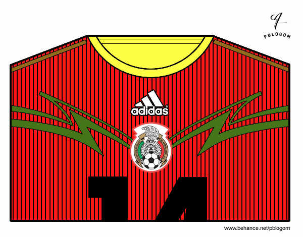 Camiseta del mundial de fútbol 2014 de México